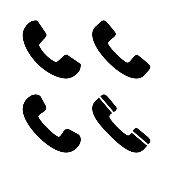 调用图标向量示例 电话标志和符号 电话图标 联络我们 — 图库矢量图片
