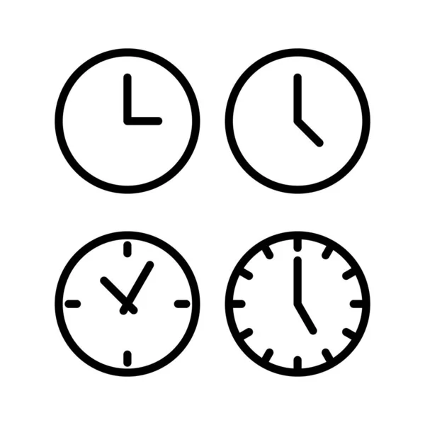 Illustration Vectorielle Icône Horloge Signe Symbole Temporel Icône Montre — Image vectorielle