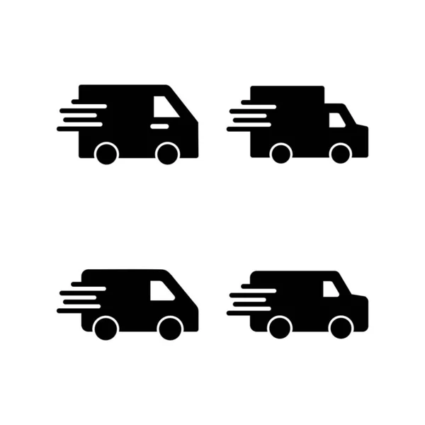 Ikona Dodávky Kamionu Vektorové Ilustrace Nákladní Auto Symbol Ikona Rychlé — Stockový vektor