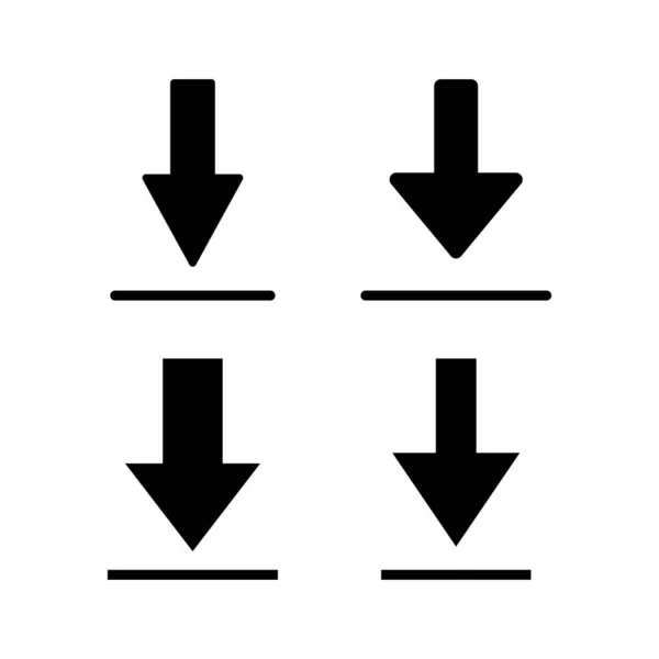 Ladda Ner Ikonen Vektor Illustration Ladda Ner Skylt Och Symbol — Stock vektor