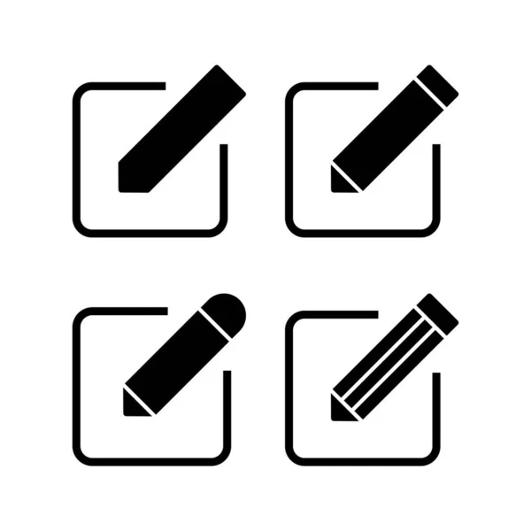 Modifica Icona Vettoriale Illustrazione Modificare Segno Simbolo Del Documento Modificare — Vettoriale Stock