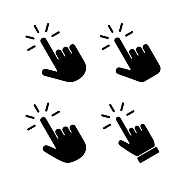 Handklick Symbol Vektor Illustration Zeiger Und Symbol Hand Cursor Symbol — Stockvektor