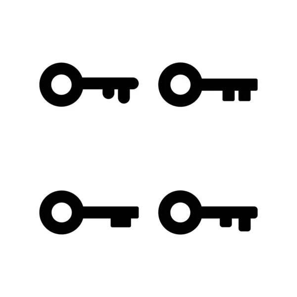 Illustrazione Vettoriale Icona Chiave Segno Simbolo Chiave — Vettoriale Stock