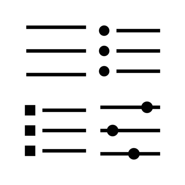 Meniu Icon Ilustrație Vectorială Semnul Meniului Web Simbolul Simbolul Meniului — Vector de stoc