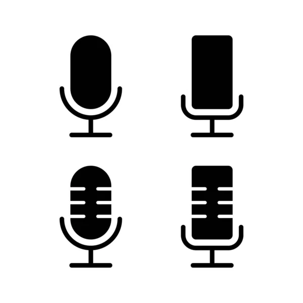 Mikrofon Ikon Vektor Illusztráció Karaoke Jel Szimbólum — Stock Vector