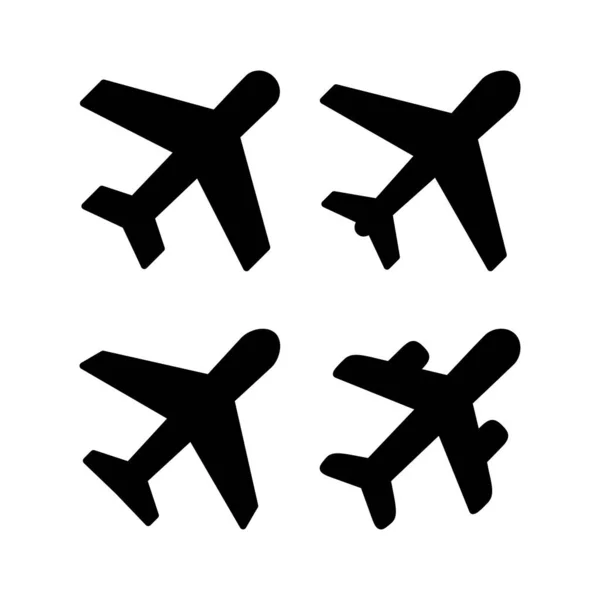 平面图标矢量插图 飞机的标志和符号 飞行运输标志 旅行标志 — 图库矢量图片