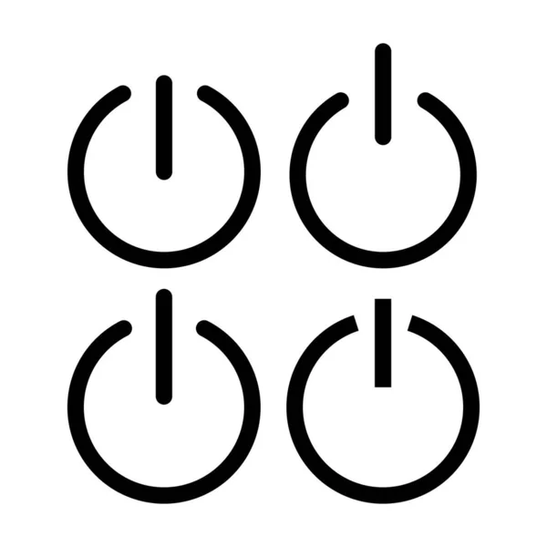 Effekt Ikon Vektor Illustration Strömbrytare Tecken Och Symbol Elektrisk Effekt — Stock vektor