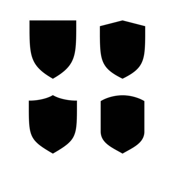 Icono Escudo Ilustración Vectorial Icono Protección Signo Símbolo Seguridad — Vector de stock