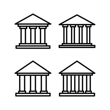 Banka simgesi vektör illüstrasyonu. Banka işareti ve sembol, müze, üniversite