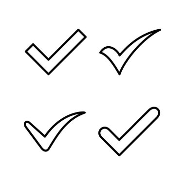 İşaret simgesi vektör illüstrasyonunu kontrol et. İşaret işareti ve sembol