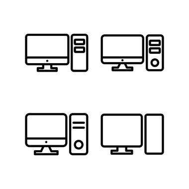 Bilgisayar simgesi vektör illüstrasyonu. bilgisayar izleme işareti ve simgesi