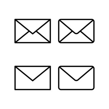 Posta simgesi vektör illüstrasyonu. e-posta işareti ve sembol. E- posta simgesi. Zarf simgesi