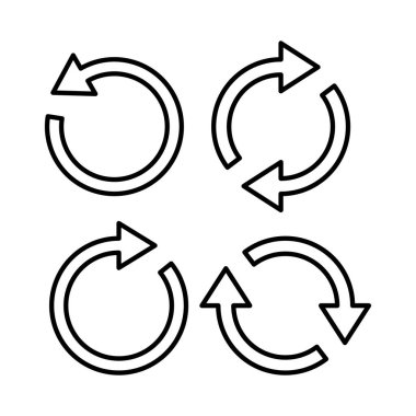 Simge vektör illüstrasyonunu tazele. İşareti ve sembolü yeniden yükle. Simgeyi güncelle.