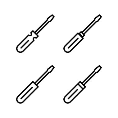 Tornavida ikonu vektör çizimi. araç işareti ve sembol