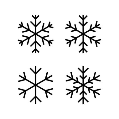 Kar ikonu vektör illüstrasyonu. kar tanesi işareti ve sembol