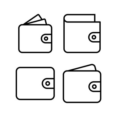 Cüzdan simgesi vektör illüstrasyonu. cüzdan işareti ve sembol