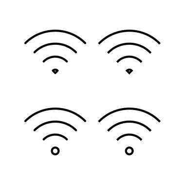 Wifi simgesi vektör illüstrasyonu. İşaret işareti ve sembol. Kablosuz simge