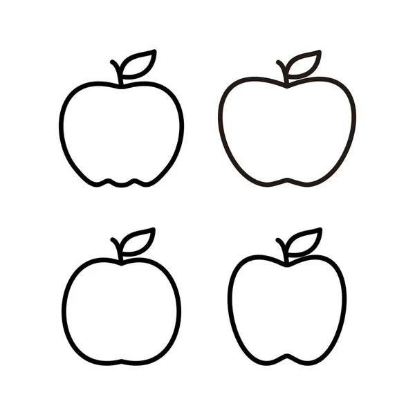 Яблуко Значок Векторні Ілюстрації Знак Apple Символи Веб Дизайну — стоковий вектор