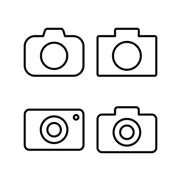 Kamera Simgesi Vektör Illüstrasyonu Fotoğraf Makinesi Işareti Sembol Fotoğrafçılık Simgesi — Stok Vektör