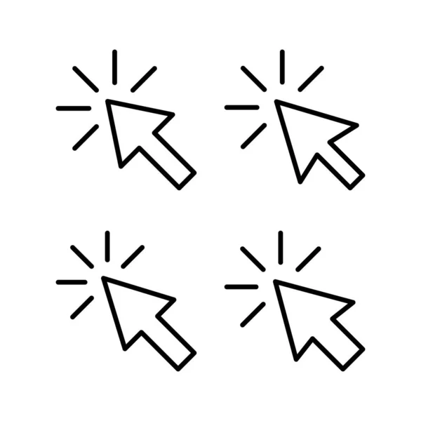 Cliquez Sur Icône Illustration Vectorielle Pointer Flèche Signe Symbole Icône — Image vectorielle