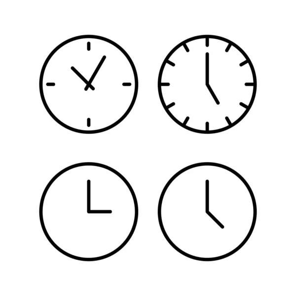 Illustration Vectorielle Icône Horloge Signe Symbole Temporel Icône Montre — Image vectorielle