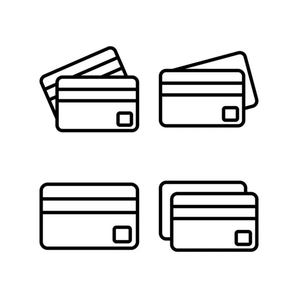 信用卡图标矢量说明 信用卡支付标志和符号 — 图库矢量图片