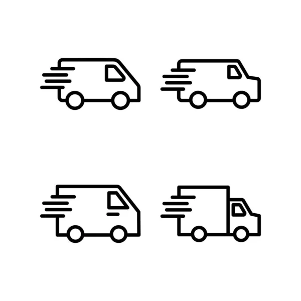 Szállító Teherautó Ikon Vektor Illusztráció Szállítási Teherautó Jel Szimbólum Szállítási — Stock Vector