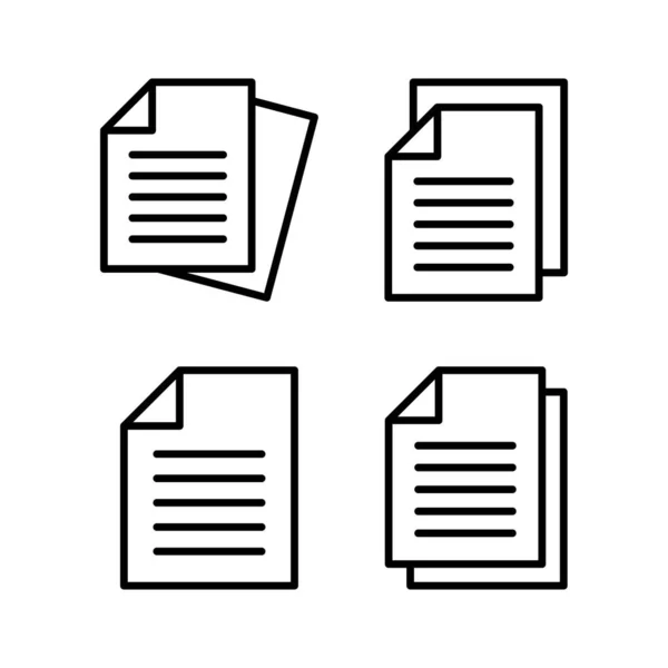 Значок Документа Векторна Ілюстрація Паперовий Знак Символ Піктограма Файла — стоковий вектор
