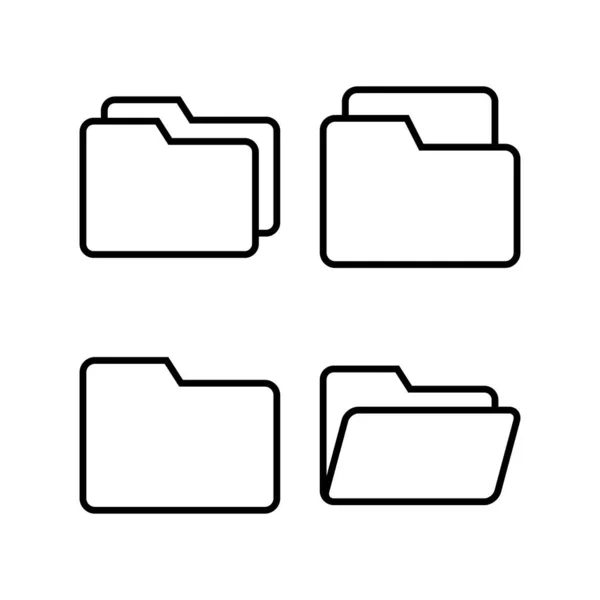 Illustration Vectorielle Icône Dossier Signe Symbole Dossier — Image vectorielle