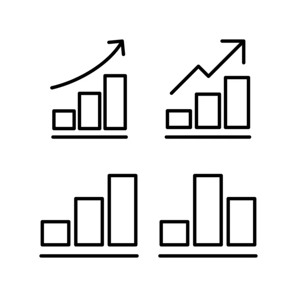成长图图标矢量插图 图表符号和符号 图表图标 — 图库矢量图片