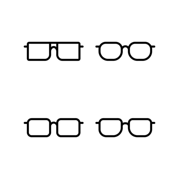 Glasögon Ikon Vektor Illustration Glasskylt Och Symbol — Stock vektor