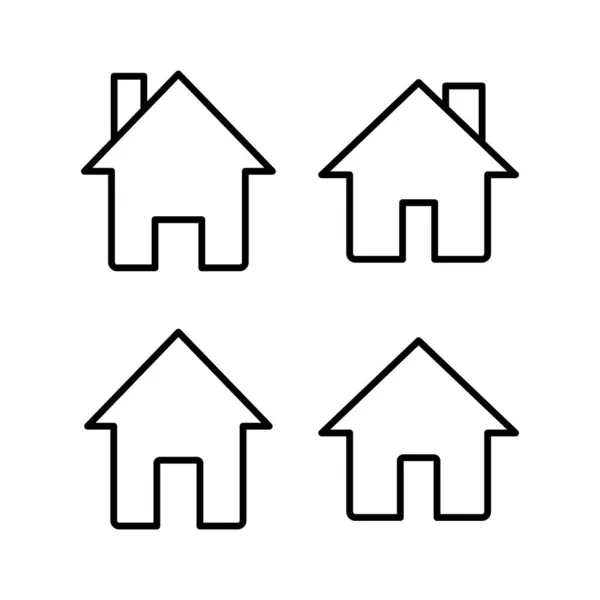 ホームアイコンベクトルイラスト 家の記号と記号 — ストックベクタ