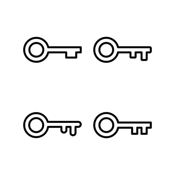 Icono Clave Ilustración Vectorial Signo Símbolo Clave — Vector de stock