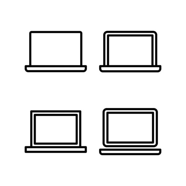 Laptop Pictogram Vector Illustratie Computerteken Symbool — Stockvector