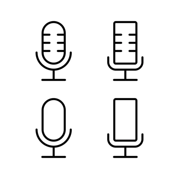 Icono Micrófono Ilustración Vectorial Signo Símbolo Karaoke — Vector de stock