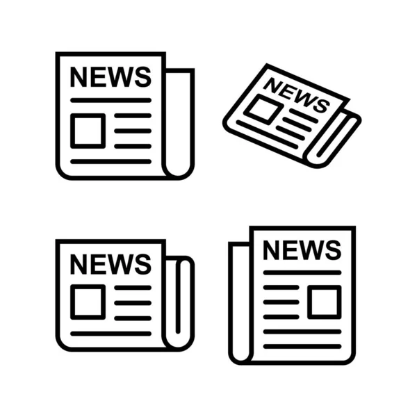 Εικονογράφηση Διάνυσμα Εικονίδιο Εφημερίδας Ειδησεογραφικό Σήμα Και Σύμβολο — Διανυσματικό Αρχείο