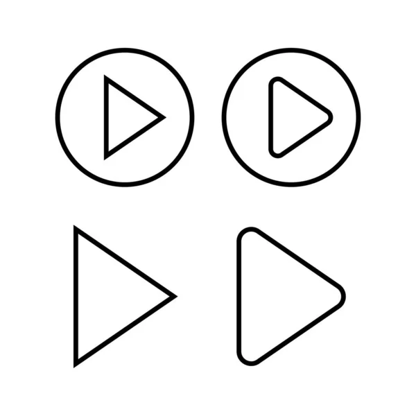 Spielen Icon Vector Illustration Play Taste Zeichen Und Symbol — Stockvektor