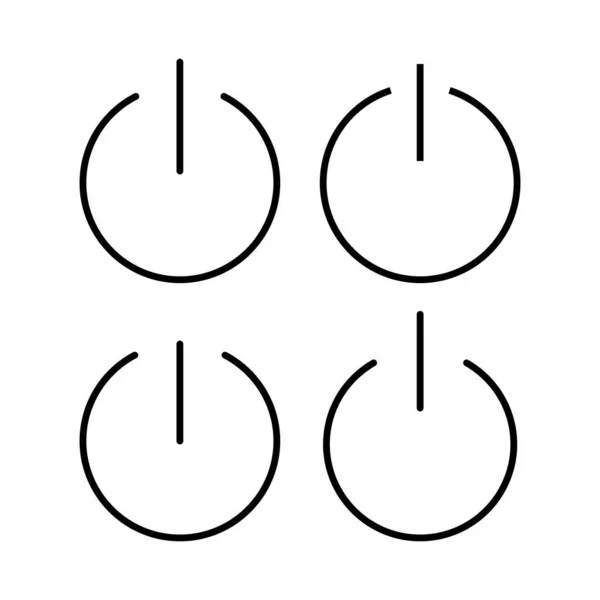 Ilustrație Vectorială Power Icon Power Switch Semn Simbol Energie Electrică — Vector de stoc