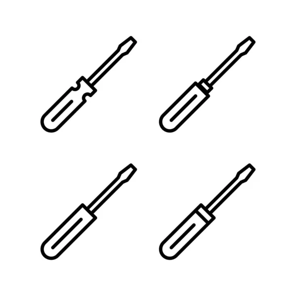 Schraubenzieher Symbol Vektor Illustration Werkzeuge Zeichen Und Symbol — Stockvektor