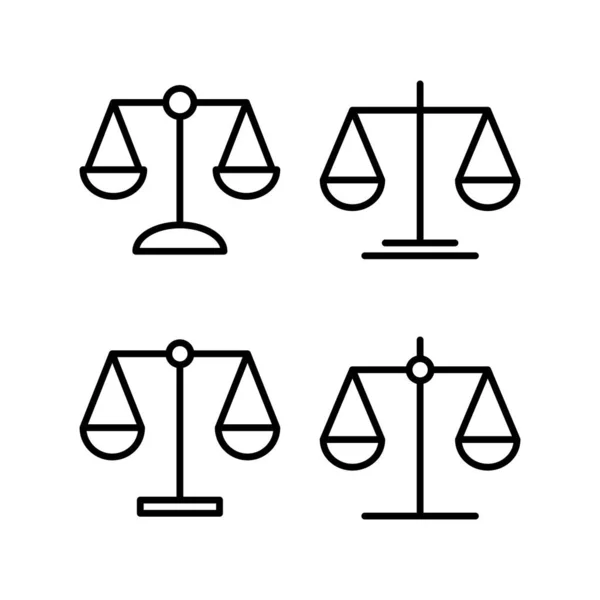 Масштаби Піктограм Векторні Ілюстрації Значок Масштабу Закону Знак Справедливості Символ — стоковий вектор