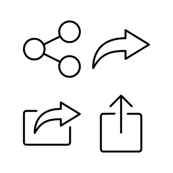 Obrázek Vektoru Sdílené Ikony Značka Symbol Sdílení — Stockový vektor