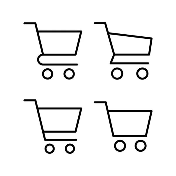 Shopping Ikon Vektor Illustration Varukorg Tecken Och Symbol Vagnikon — Stock vektor
