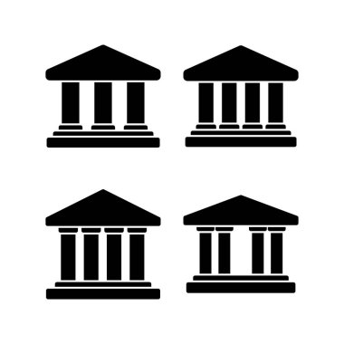 Banka simgesi vektör illüstrasyonu. Banka işareti ve sembol, müze, üniversite