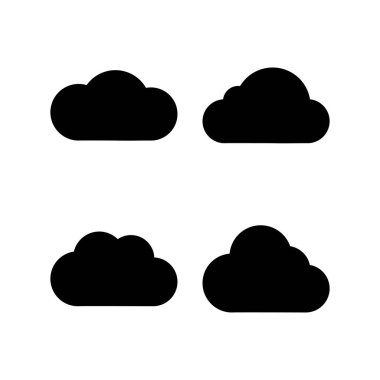 Bulut simgesi vektör çizimi. bulut işareti ve sembol