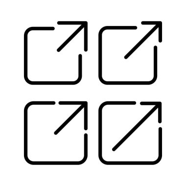 Dış bağlantı ikonu vektör illüstrasyonu. bağlantı işareti ve sembol. hiper bağlantı sembolü