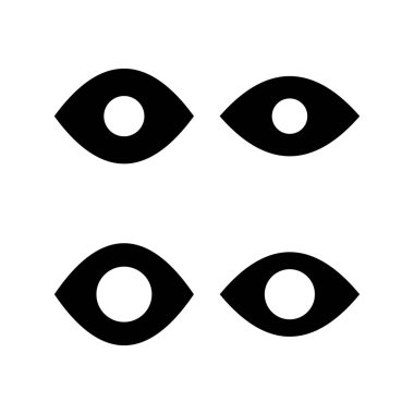 Göz ikonu vektör illüstrasyonu. Göz işareti ve sembol. Bak ve Görüş simgesi. 
