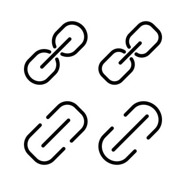 Bağlantı simgesi vektör illüstrasyonu. Hiper bağlantı zinciri işareti ve sembolü