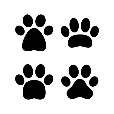 Paw simgesi vektör illüstrasyonu. Pençe izi ve sembol. köpek ya da kedi pençesi
