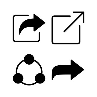 Simge vektör illüstrasyonunu paylaş. İşaret ve sembol paylaşımı