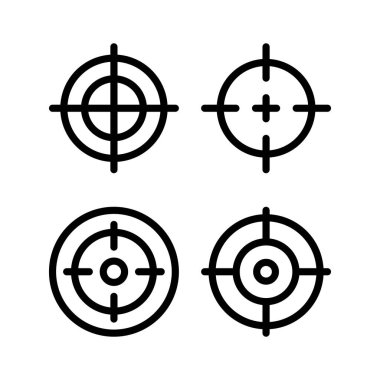 Hedef ikon vektör çizimi. hedef simge vektörü. hedef pazarlama işareti ve sembol